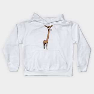 Funny animal gerenuk says hi Kids Hoodie